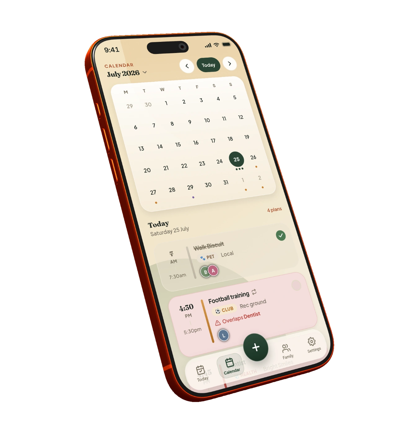 Emberstead Today screen, light theme