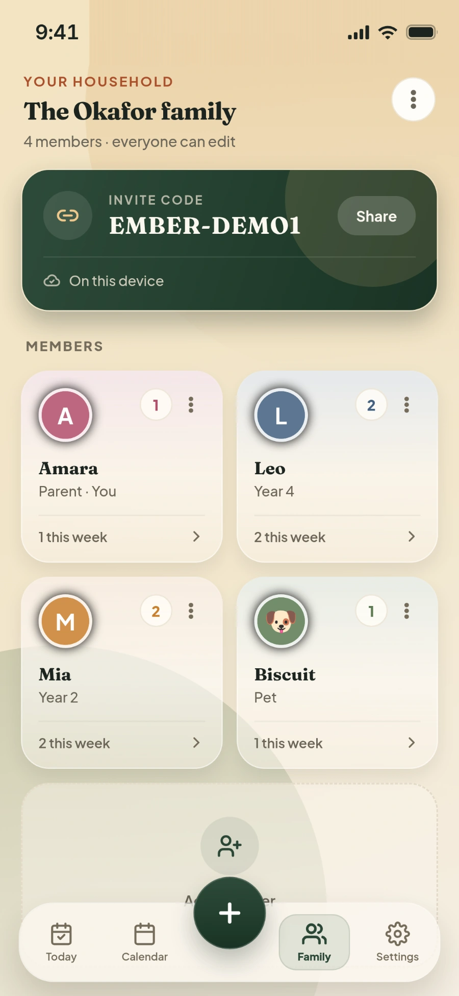 Your household and members
